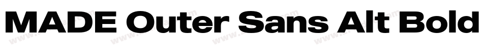 MADE Outer Sans Alt Bold PERSONAL USE字体转换